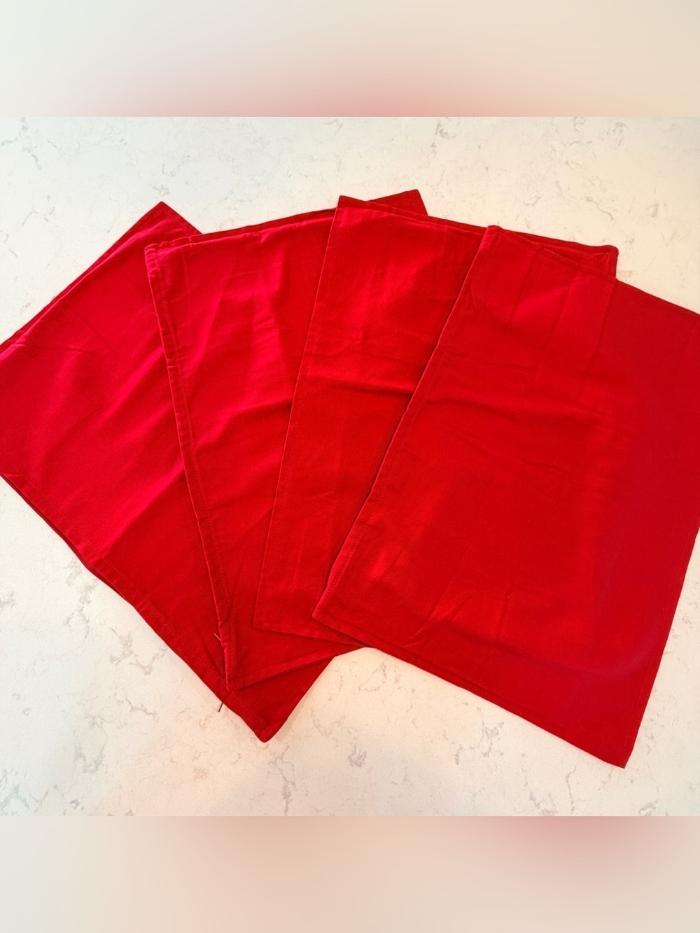 Lot of 4 Ikea Red Gurli Cushion Cover 16”x24” NWOT (Previously Used For Display)